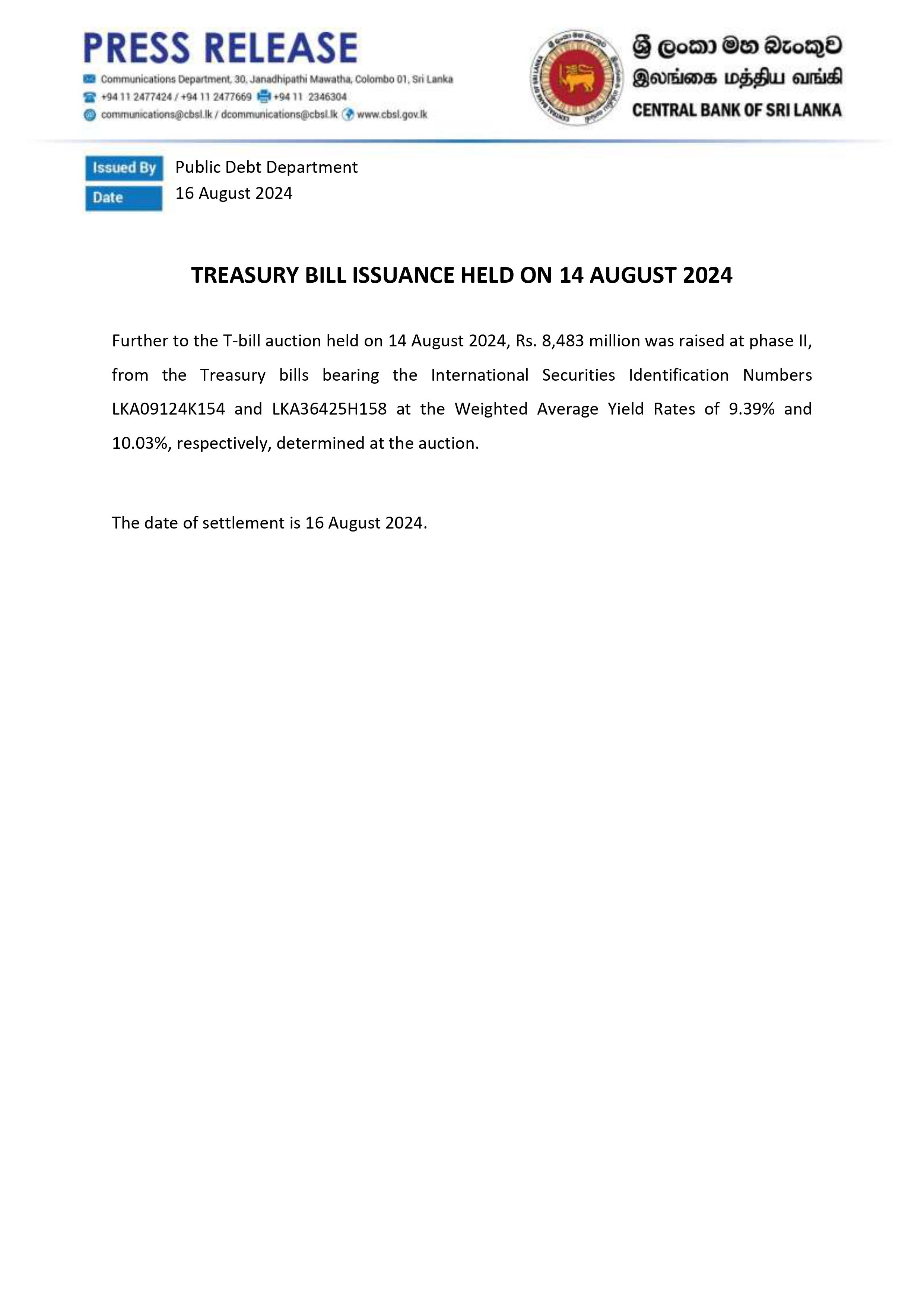 T bill Press Release E 14.08.2024 with Phase II