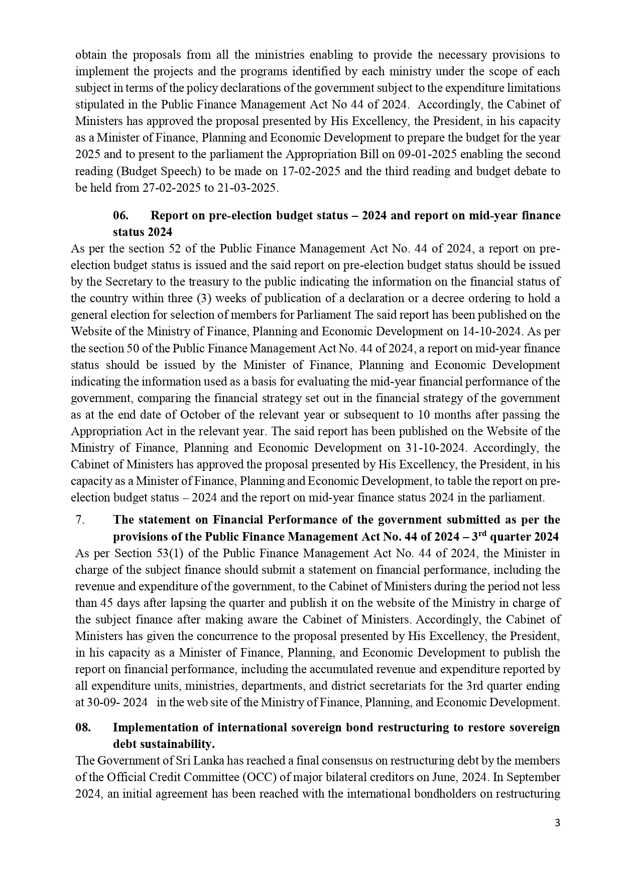 Cabinet Decisions on 25.11.2024 E page 0003