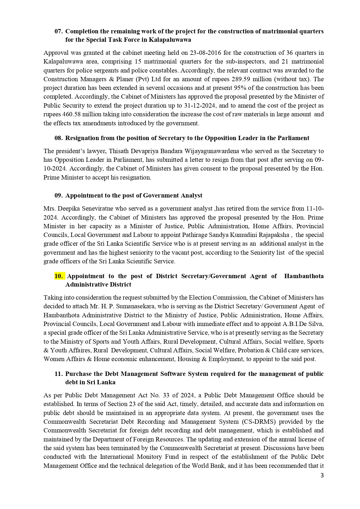 Cabinet Decisions on 14.10.2024 E 1 page 0003