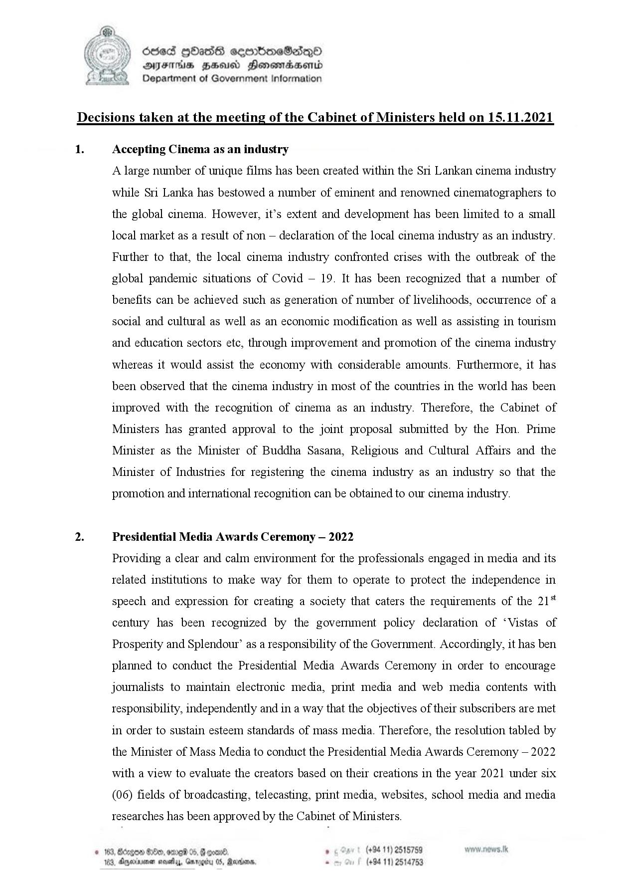Cabinet Decisions on 15.11.2021 English page 001