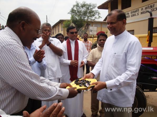 Distribution of 4 wheel tractors to Palmyra Development on 25.02.2011