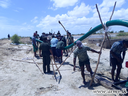 Army Begins Extraction of Water to Reactivate Elephant Pass Salt 
