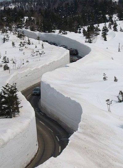 Snow Accumulations Exceed 3 Meters in Japan