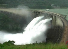 Sluice gates of Deduru Oya and Rajangana opened