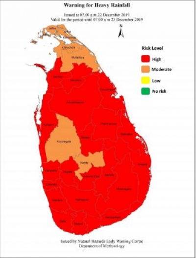 Red Warning for Heavy Rain