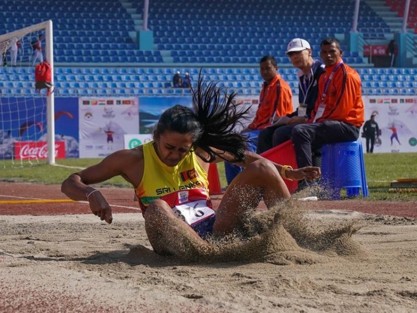 Golds in Long Jump and Wushu for Sri Lanka