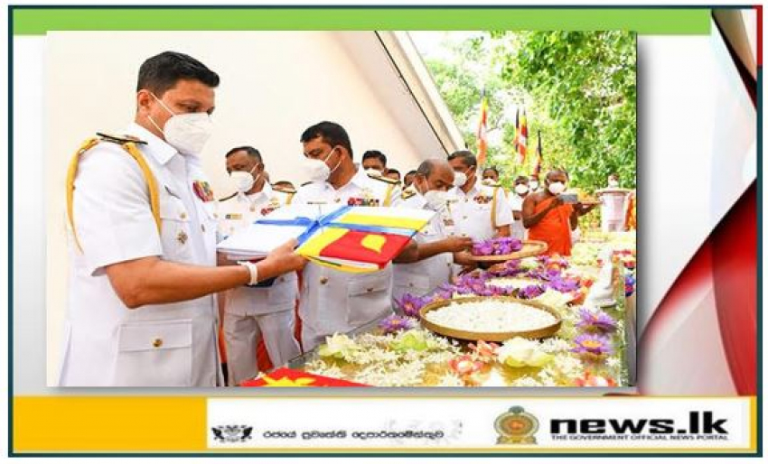 Commander of the Navy presides Kanchuka Puja and Flag Blessing ceremonies in Anuradhapura in view of 71st Navy Day