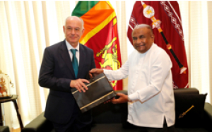 German Ambassador Dr. Felix Neumann meets with the Speaker Hon. Mahinda Yapa Abeywardana