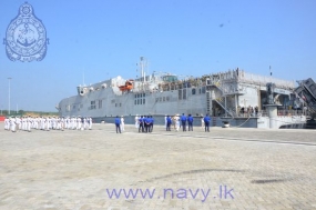 US Navy Ship ‘Fall River’ departs from Hambantota