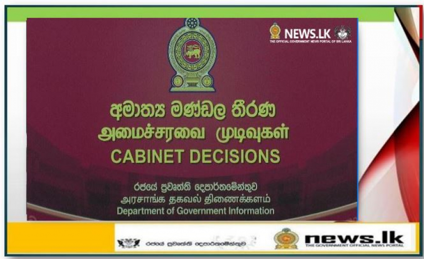 Cabinet Decisions- 01.11.2021