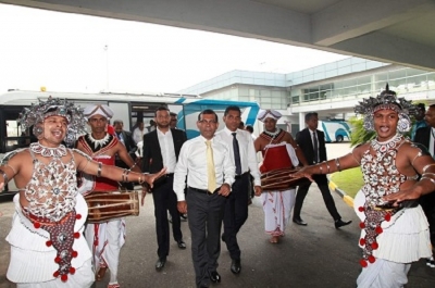 Maldivian state delegation arrive for three-day official visit