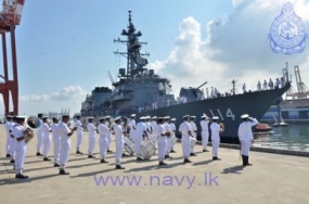 Two Japanese naval ships arrive at the Port of Colombo