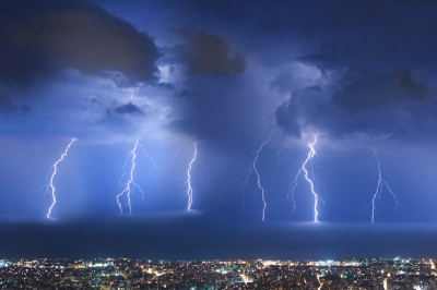 Thundershowers occur at several places after 2.00 p.m