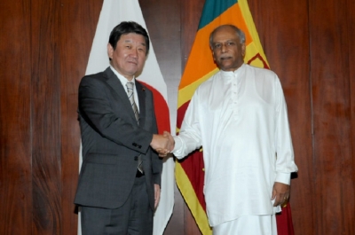 JAPAN FM REAFFIRMS  TO BROADEN COOPERATION WITH SRI LANKA