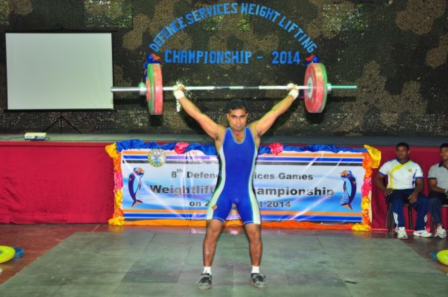 Defence services weight lifting championship 2014