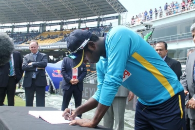 Condolence Book for Phil Hughes  at R. Premadasa Stadium