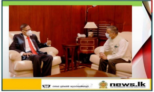 High Commissioner of India to Sri Lanka Gopal Baglay calls on Foreign Minister Prof. G.L. Peiris