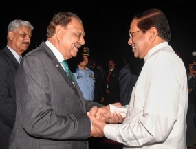 President Sirisena gets a warm reception in Islamabad
