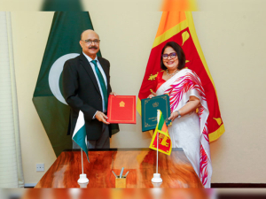 The Parliament of Sri Lanka and the Pakistan Institute for Parliamentary Services (PIPS) sign a Memorandum of Understanding (MoU) to strengthen parliamentary democratic values