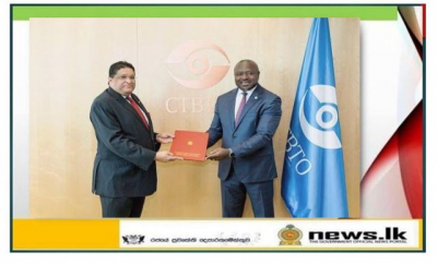 Permanent Representative Majintha Jayesinghe Presents Credentials to the Comprehensive Nuclear-Test-Ban Treaty Organization (CTBTO)