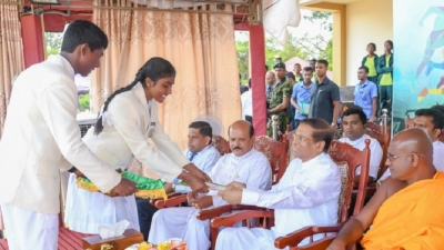 President at Sports Meet of the Rajarata Vidyalaya