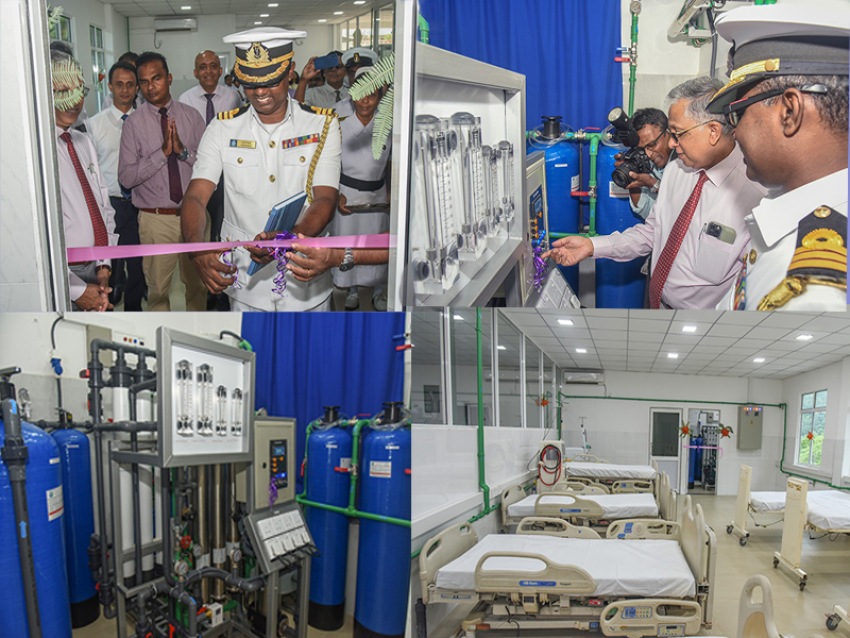 Navy designs medical grade RO plant for Hemodialysis Unit at Teaching Hospital - Ratnapura