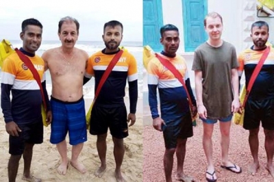 Two drowning foreigners re scued by Navy Lifesavers