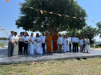 Ambassador of Sri Lanka pays homage to the Sapling of the Sacred Sri Maha Bodhi tree gifted to Thailand