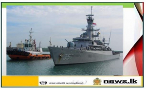 Indonesian Naval Ship arrives at port of Hambantota