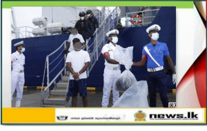 Australian ABF vessel carrying repatriated 46 SL illegal migrants arrived