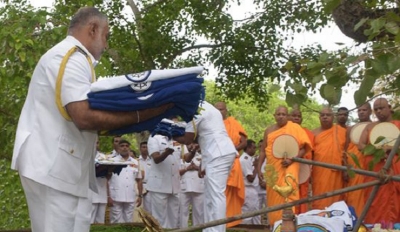 Naval Flag Blessing at Sacred Jaya Sri Maha Bodhi