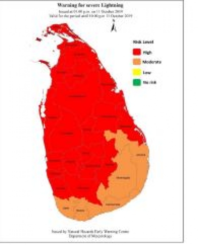 Today  also severe lightning warning