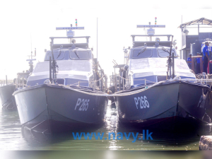 Two Wave Rider IPCs built by Navy launched in Kalpitiya