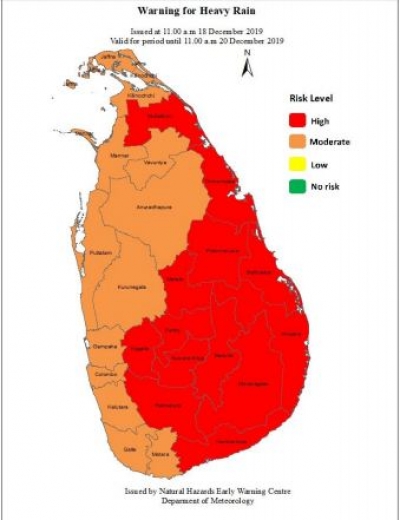 Red Warning for Heavy Rain