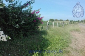 Solar powered electric fence for Sooriyawewa