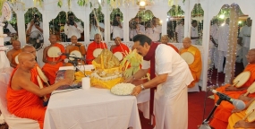 &quot;Jaya Pirith&quot; chanting cderemony ends today with an alms giving