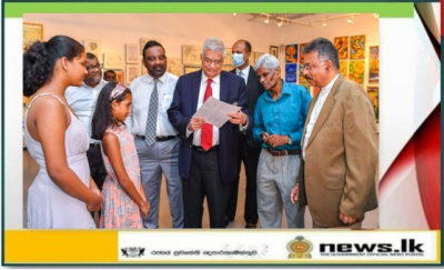 President opens the 50th Solo Art Exhibition of Veteran artist H.S. Sarath