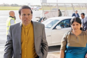 President Sirisena arrives in Malta