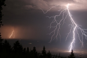 Thundershowers in sea areas