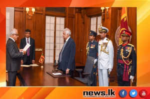 K. B. K. Hirimburegama sworn in as the new Ombudsman before the President