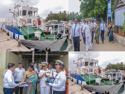 Passenger vessel ‘Neduntharakai’ commences operations after full docking by Navy