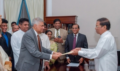 Ranil Wickremesinghe sworn in as PM